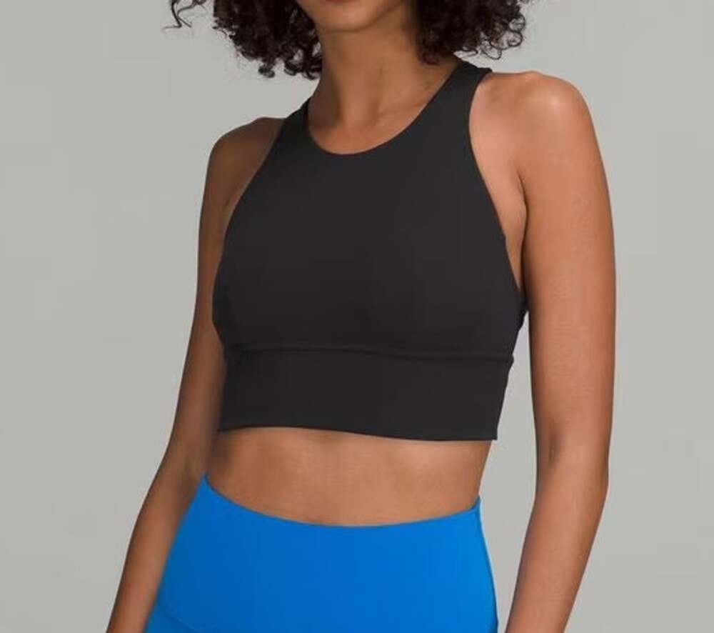 Lululemon Athletica Wunder Train Longline Bra Medium Support C/D Cup Black 10